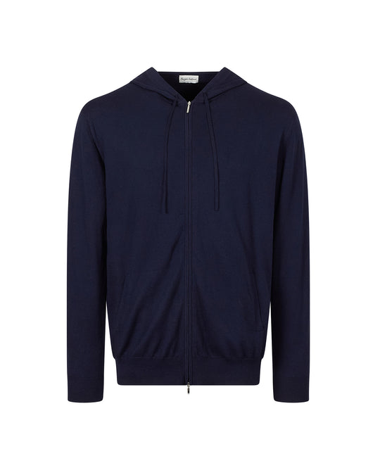 Hoodie Cardigan Blå