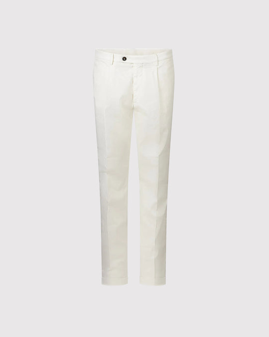 Frederick Linen Mix Chino Hvid