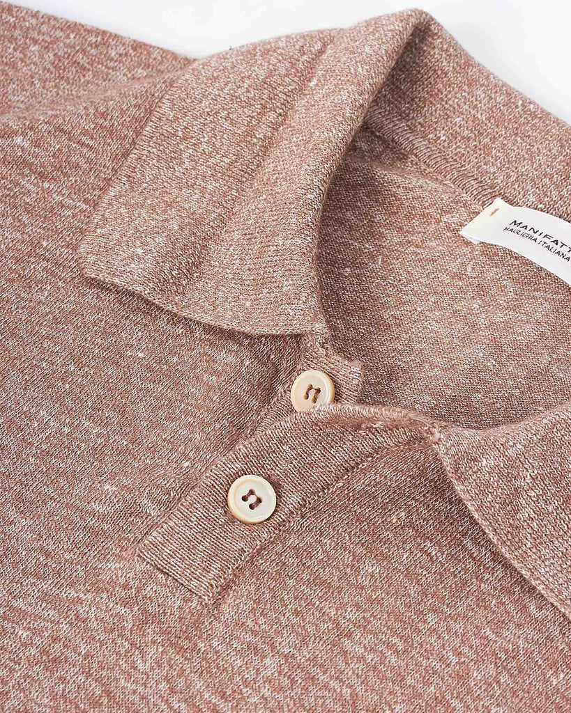 Strikket Polo Brun
