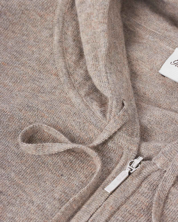 Hoodie Cardigan Sand