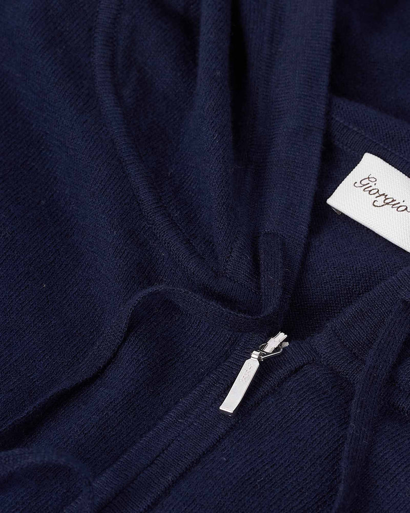 Hoodie Cardigan Blå