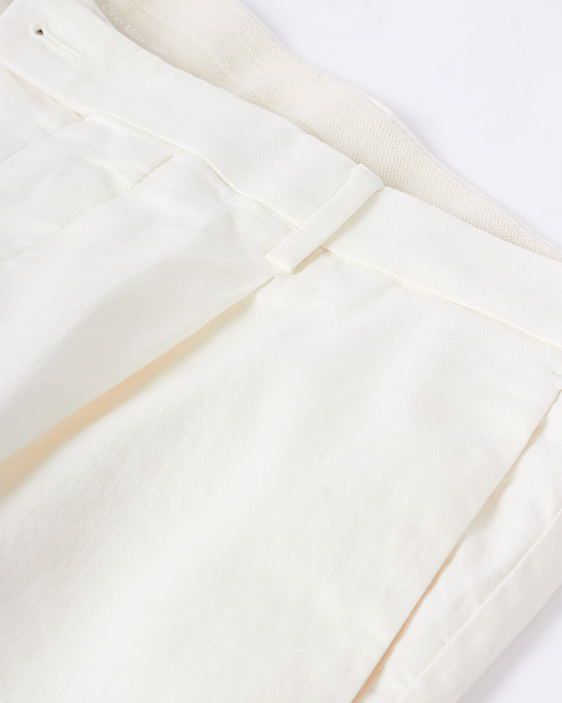 Frederick Linen Mix Chino Hvid