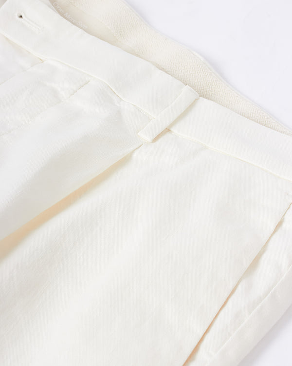 Frederick Linen Mix Chino Hvid