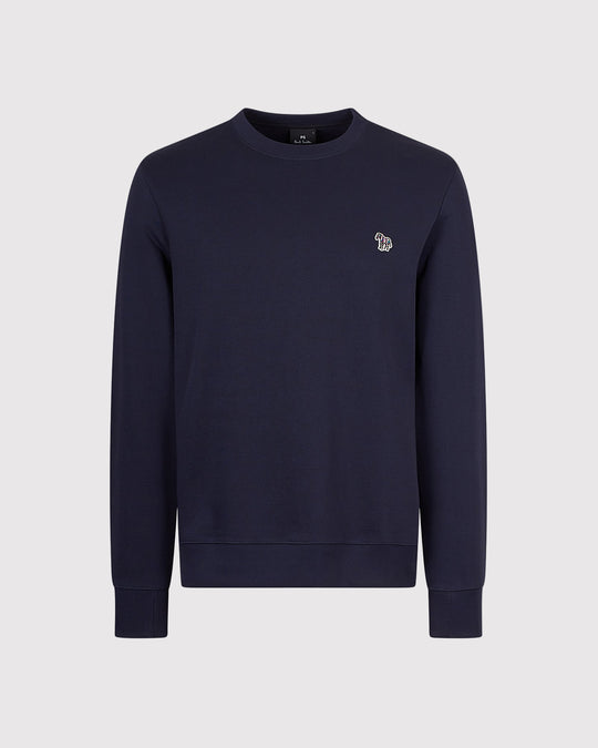 Reg Fit Sweatshirt Zebra Blå