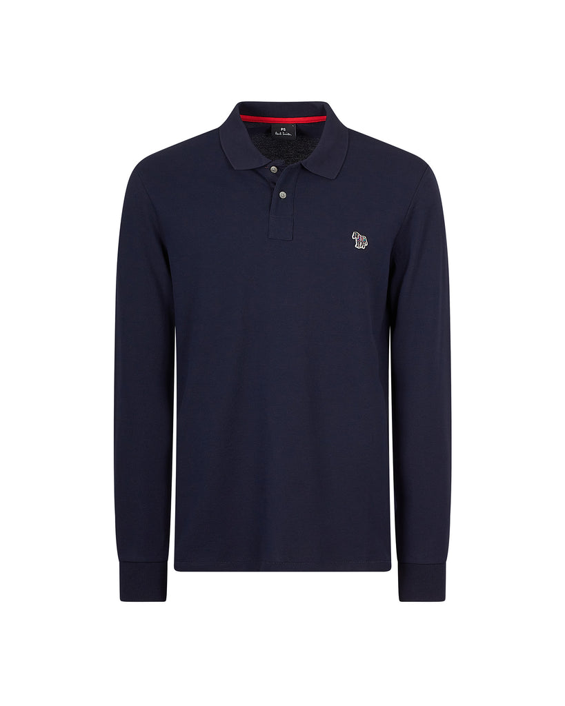 Langærmet Zebra Polo Blå