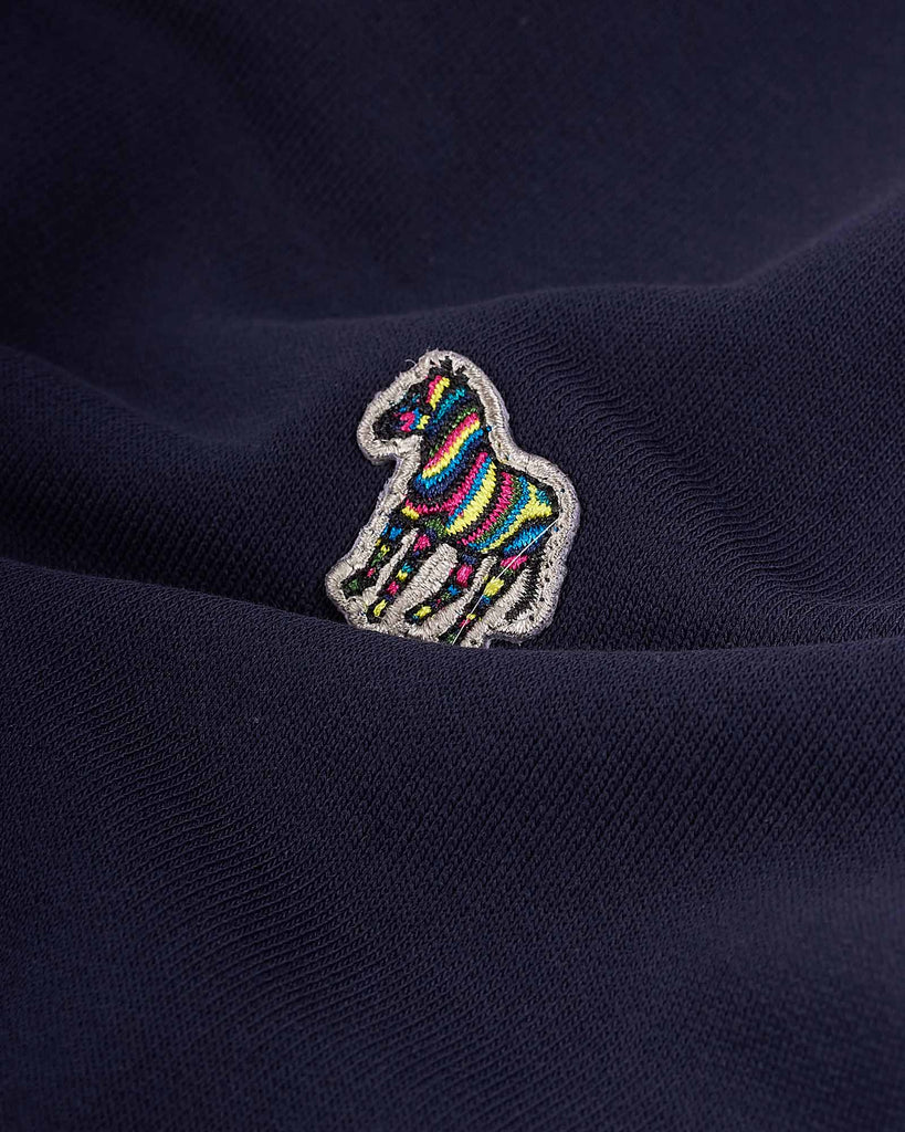 Reg Fit Sweatshirt Zebra Blå