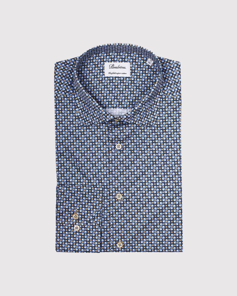 Slim Fit Dot Skjorte Brun