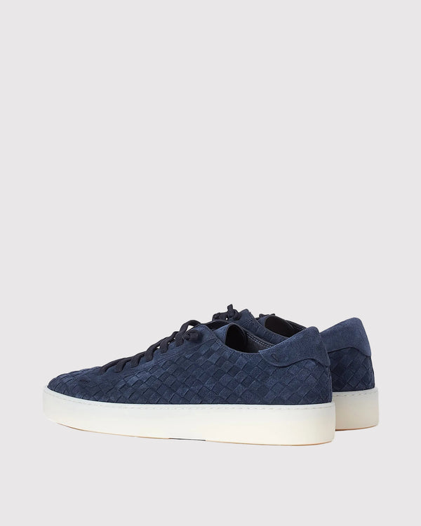 Weave Suede Sneakers Blå
