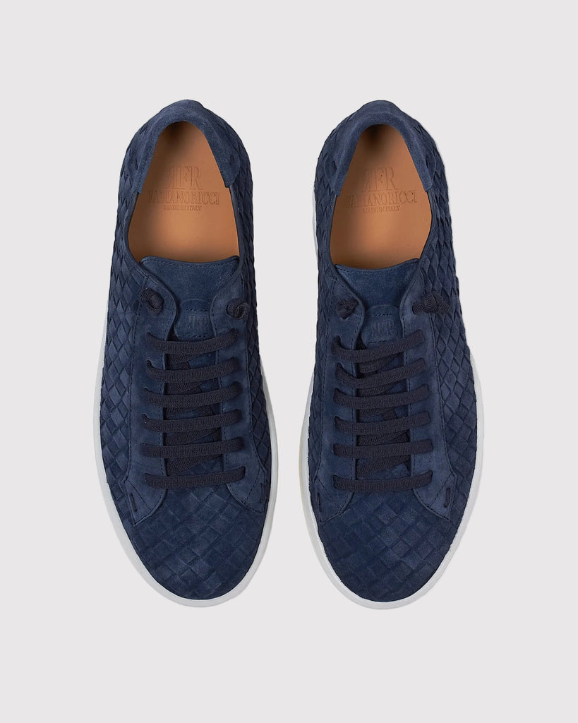 Weave Suede Sneakers Blå