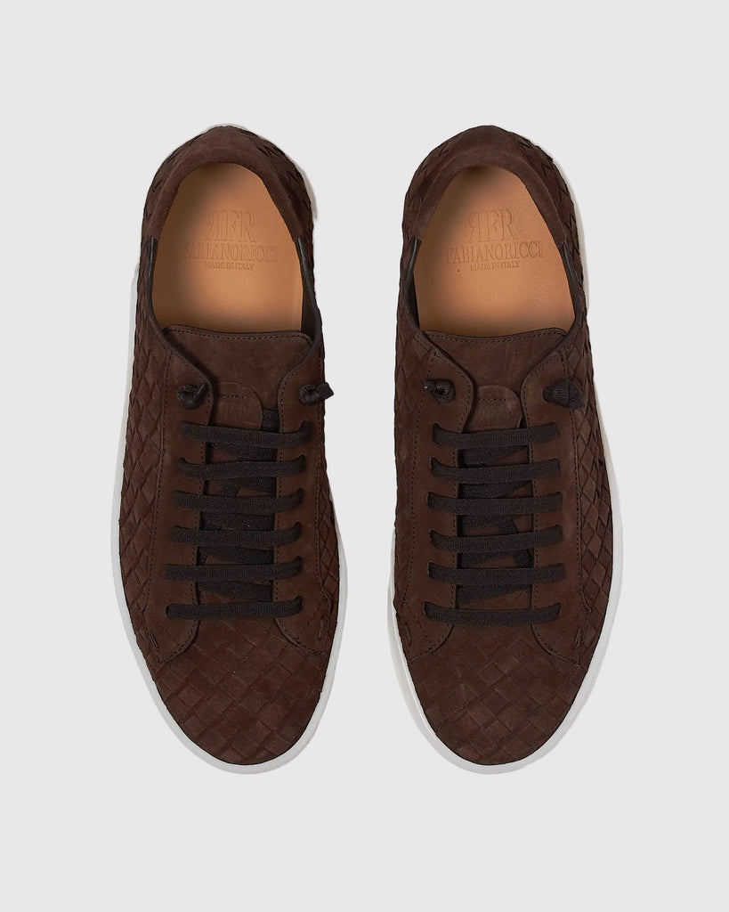 Weave Suede Sneakers Brun