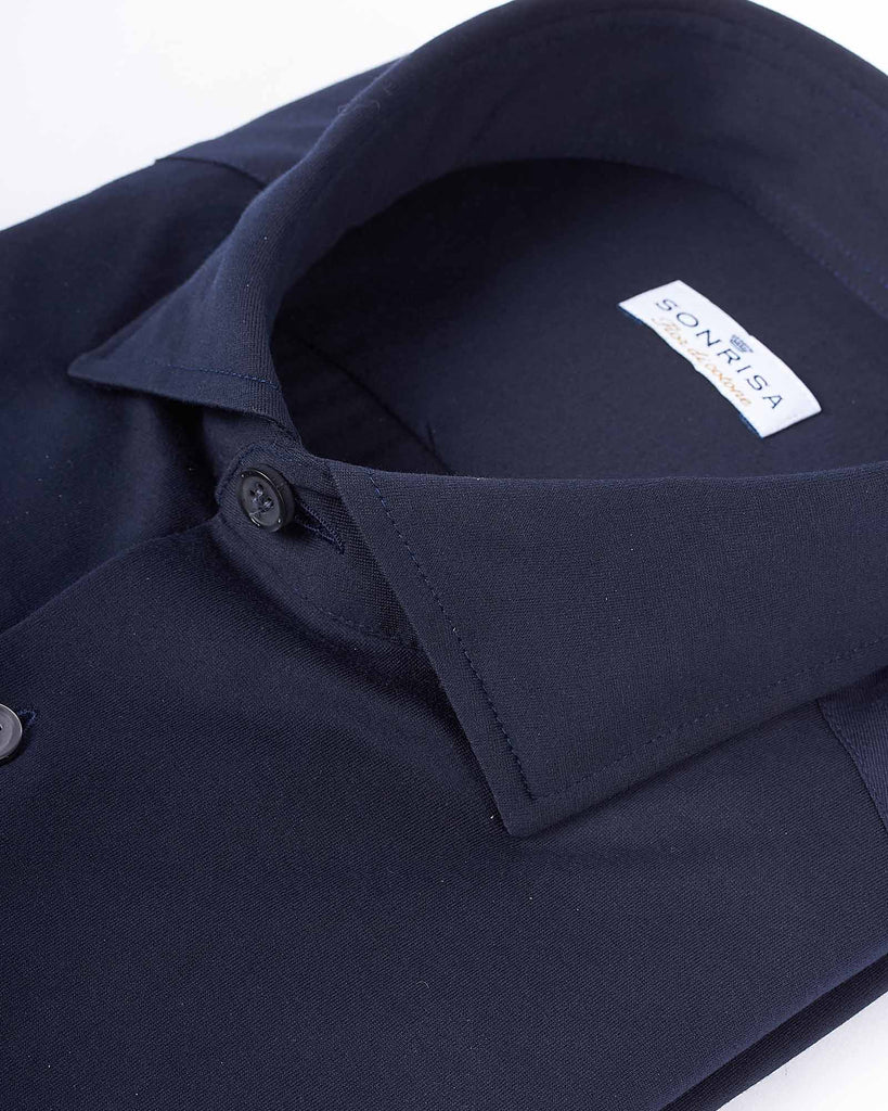 Jersey Dress Skjorte Mørkeblå