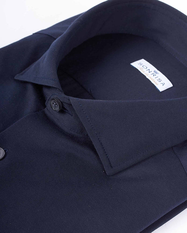 Jersey Dress Skjorte Mørkeblå