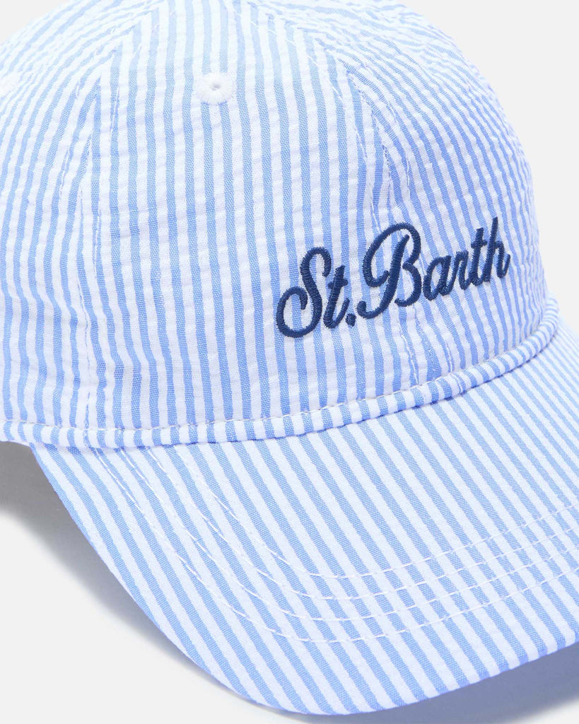Seersucker Cap Blå