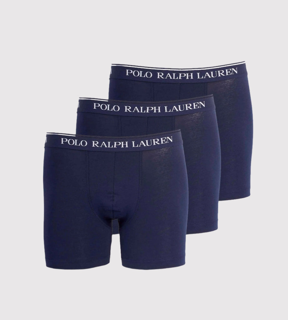 3 Stretch Cotton Boxer Briefs Blå