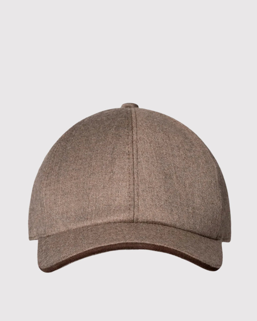 Brushed Wool Cap Grå/Brun