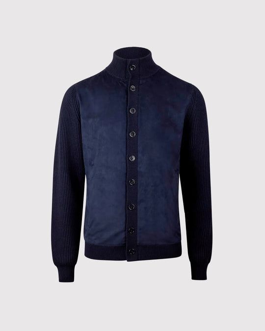 Hybrid Alcantara Cardigan Blå