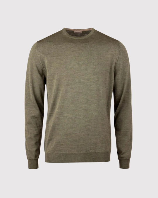 Crew Neck Merino Patch Grøn
