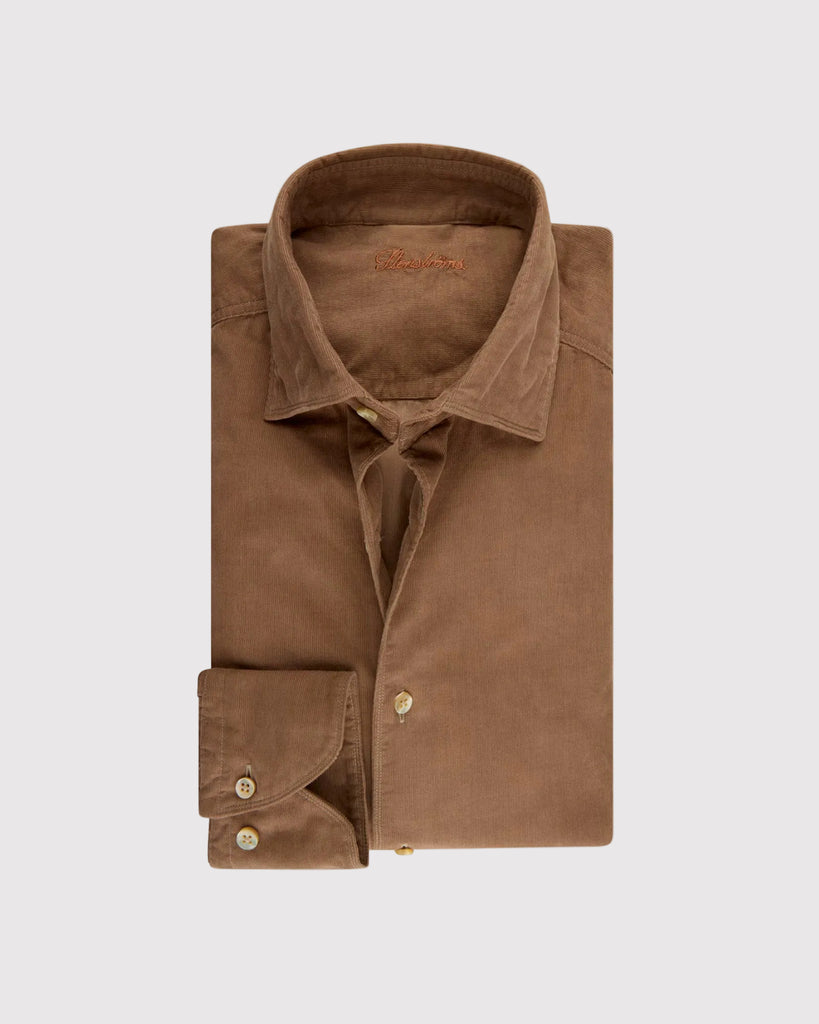 Regular Fit Casual Corduroy Shirt Sand