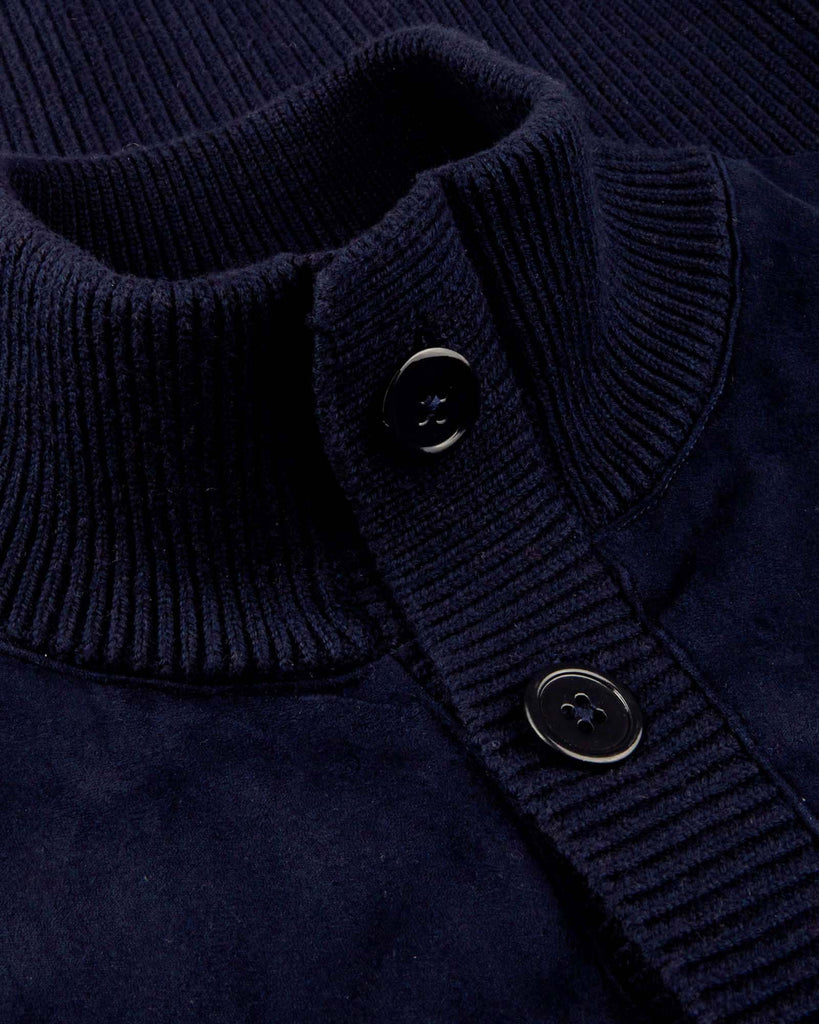 Hybrid Alcantara Cardigan Blå