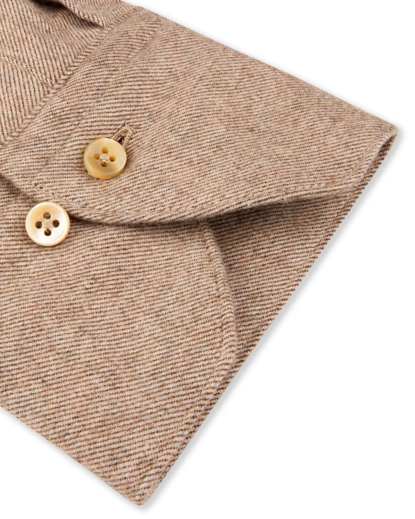 Regular Fit Flannel Shirt Sand