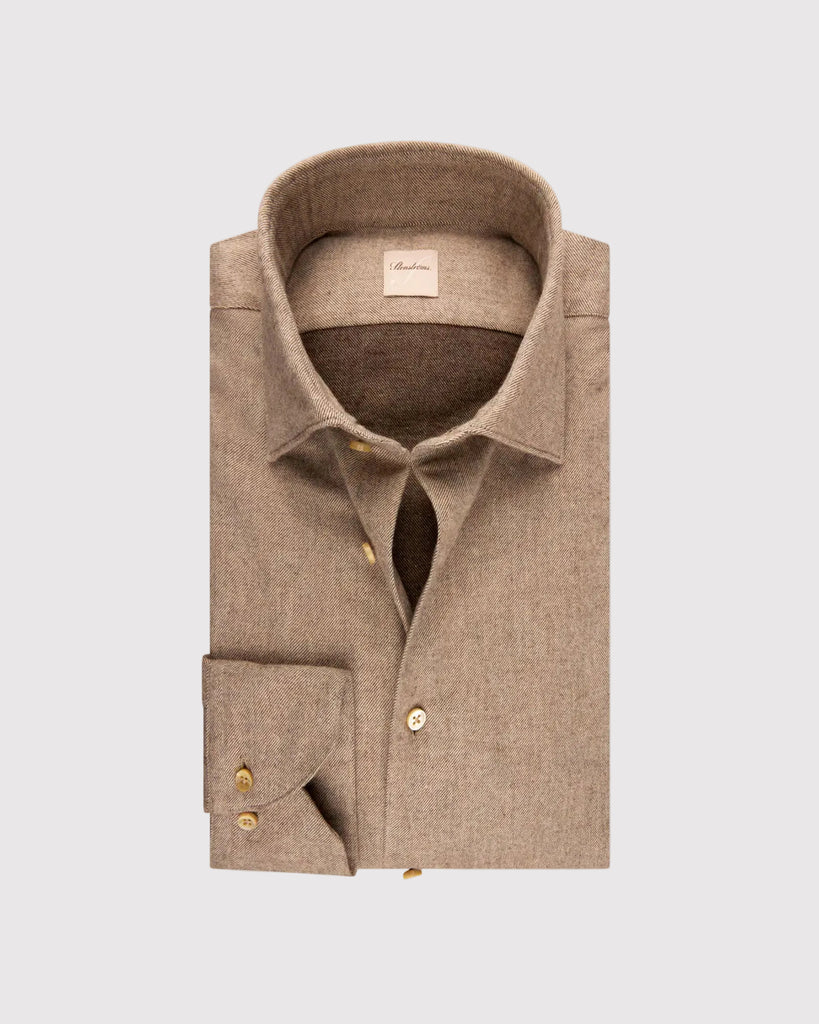 Regular Fit Flannel Shirt Sand