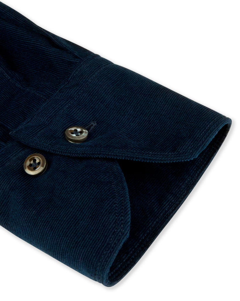 Regular Fit Casual Corduroy Shirt Blå