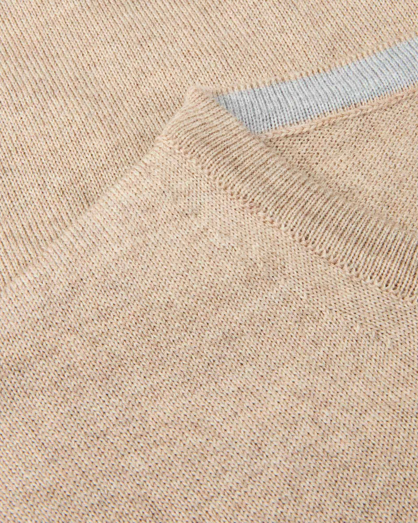 Crew Neck Merino Patch Sand
