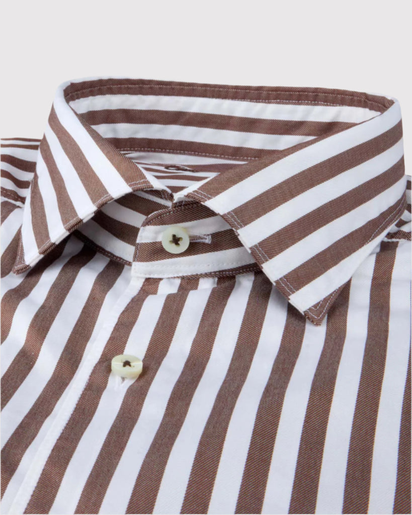 Regular Casual Stribet Brun