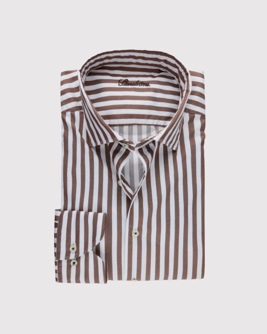 Regular Casual Stribet Brun