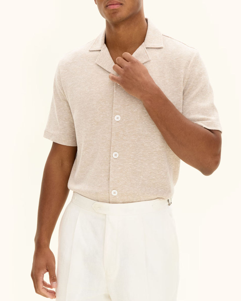 Konrad Reg Fit Skjorte Sand
