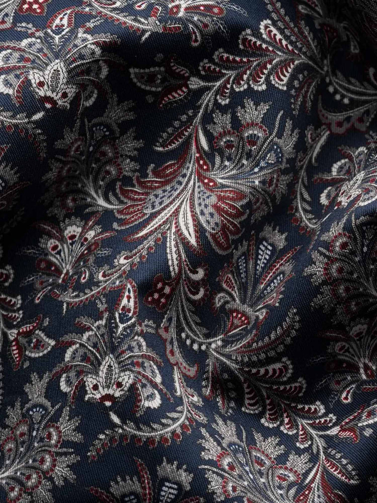 Contemporary Fit Paisley Print Blå