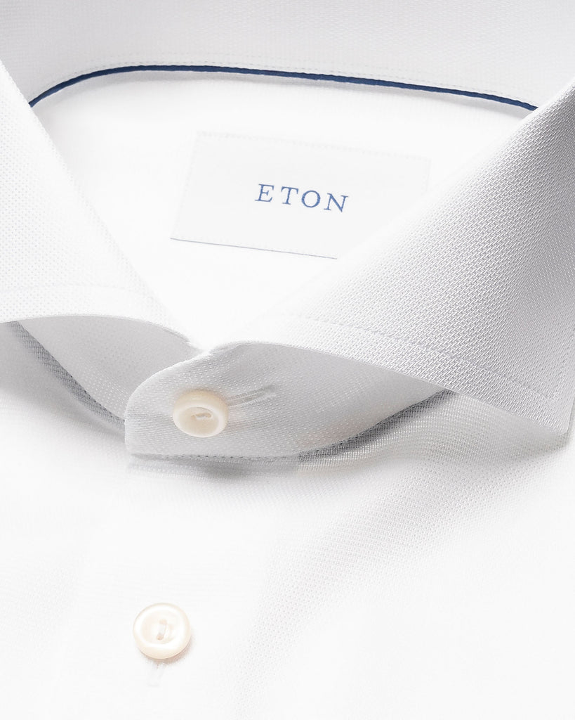 Contemporary Fit Semi Solid Skjorte Hvid