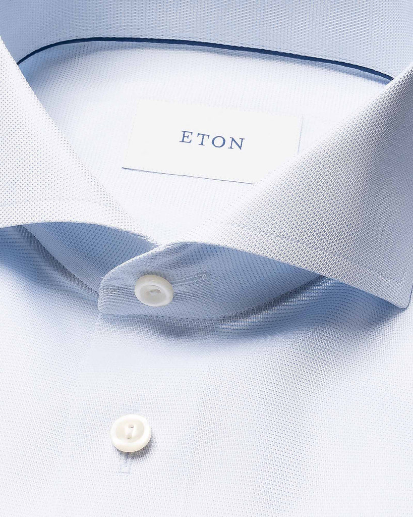 Semi Solid Skjorte Slim Lyseblå