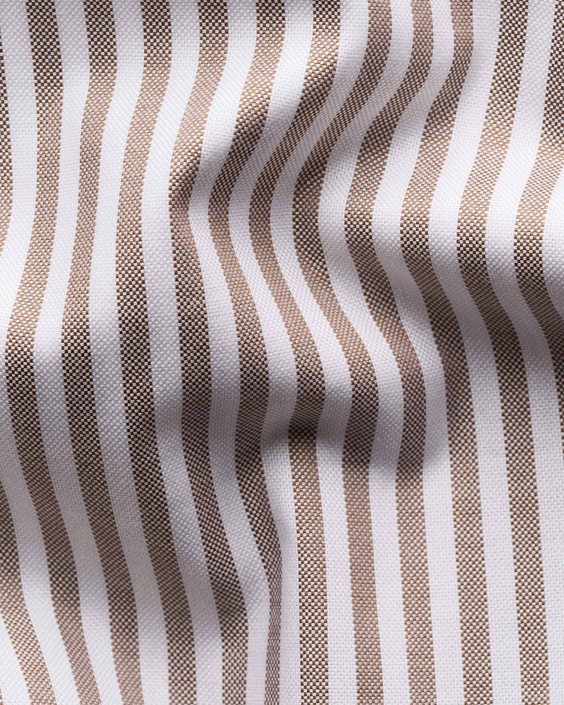 Striped Sig Oxford Slim Brun