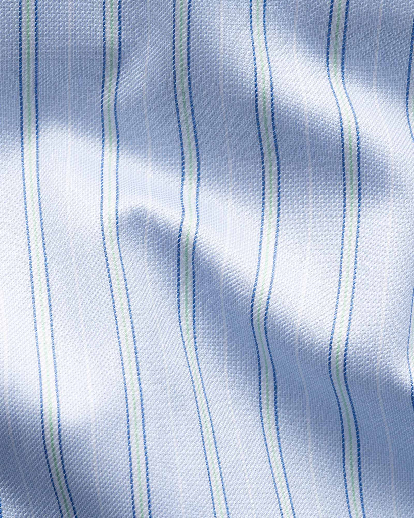 Slim fit Striped Signature Blå