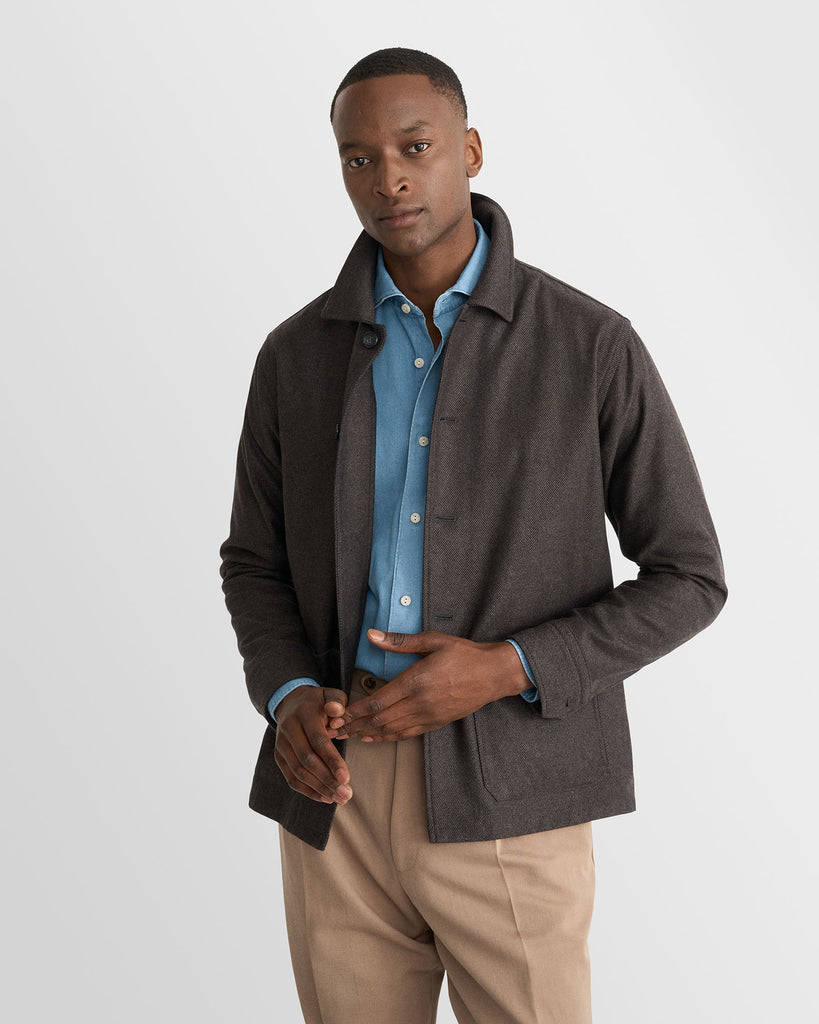 Denim Washed Stretch Shirt Blå