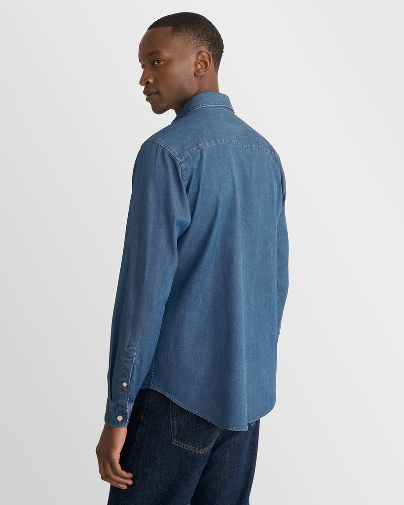 Denim Stretch Shirt Blå