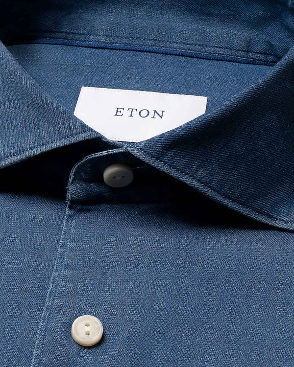 Denim Stretch Shirt Blå