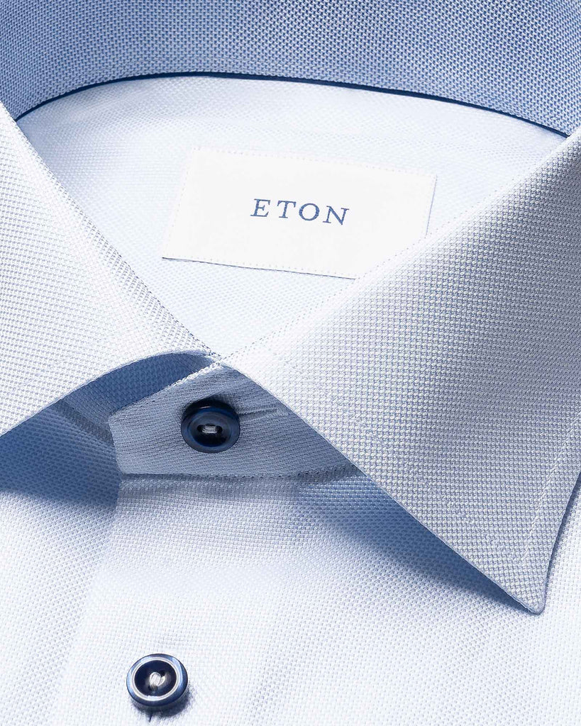 Contemporary Fit Solid Royal Skjorte Blå