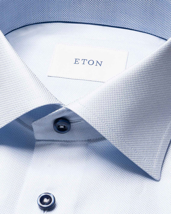 Contemporary Fit Solid Royal Skjorte Blå
