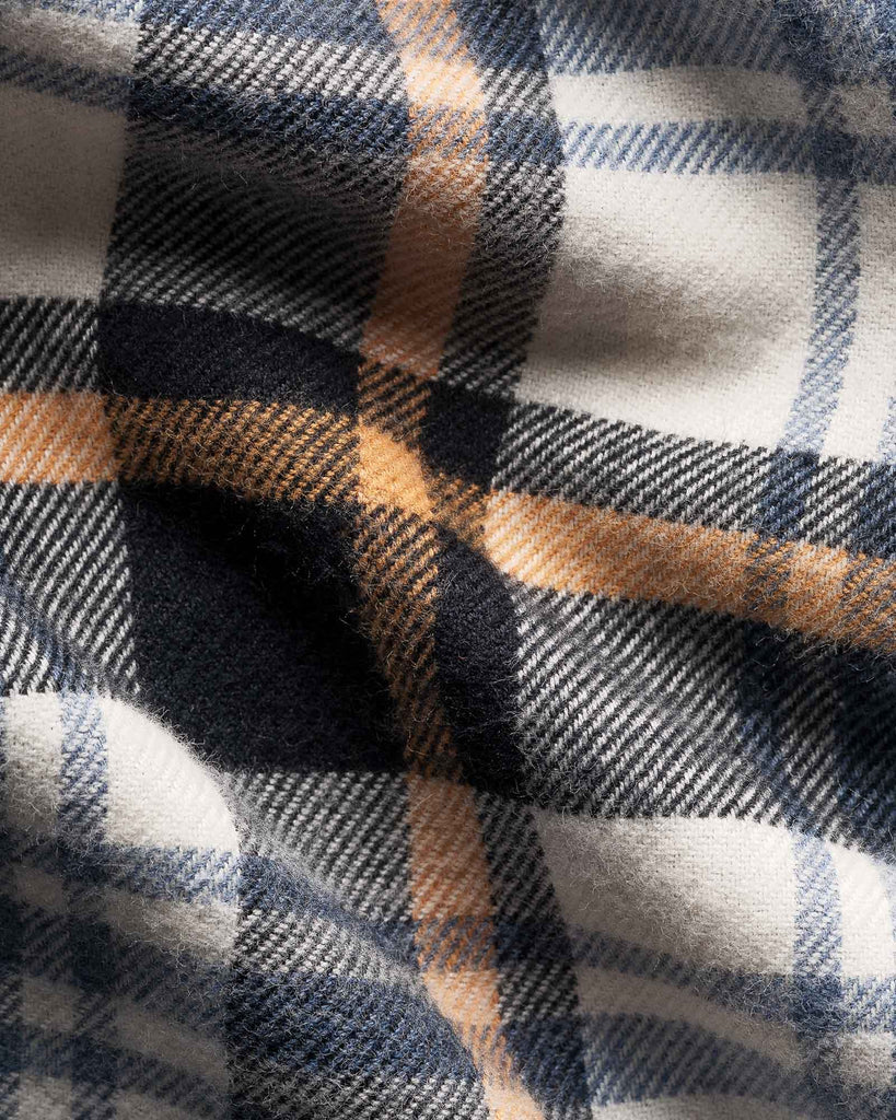 Plaid Check Flannel Hvid