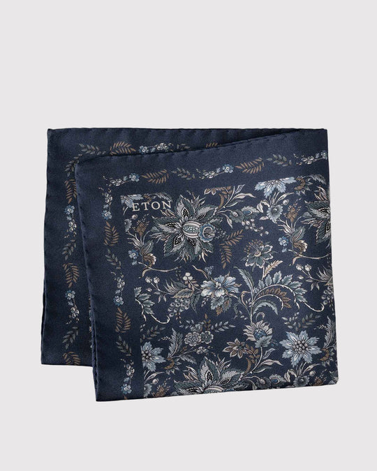 Floral Pocket Square Blå