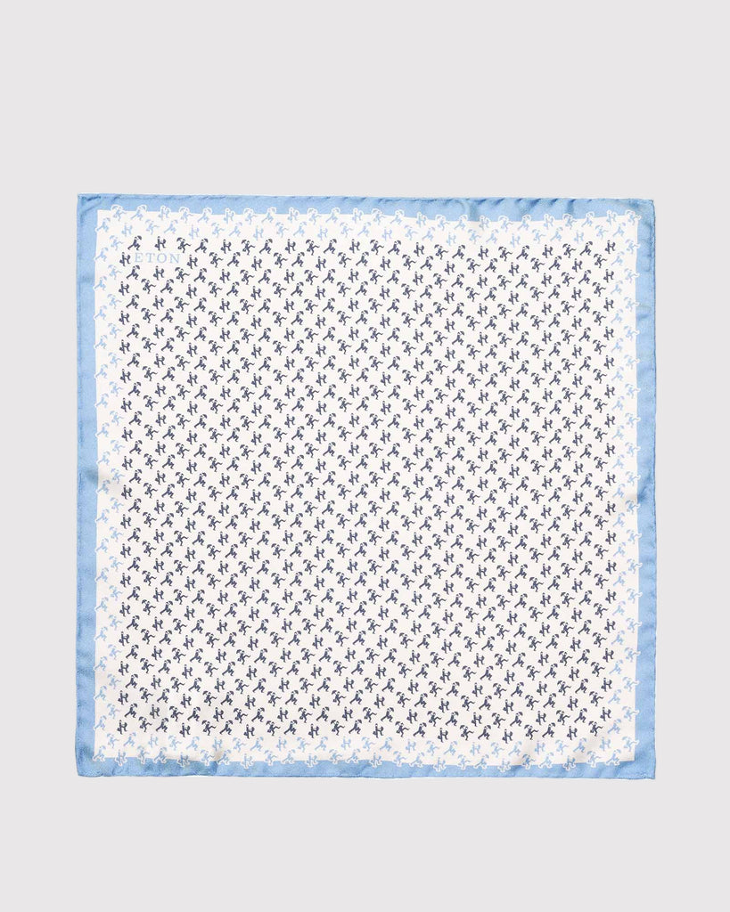 Geometric Pocket Square Hvid