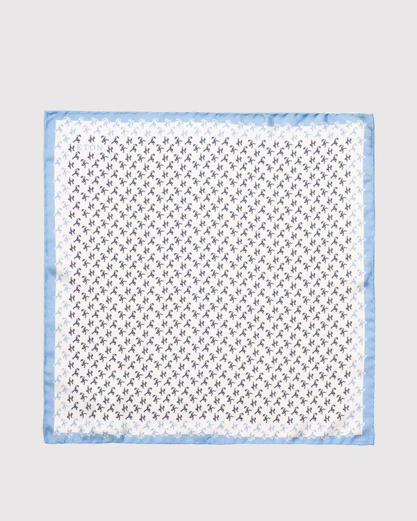 Geometric Pocket Square Hvid