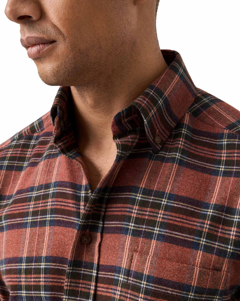 Flannel Check Skjorte Rød