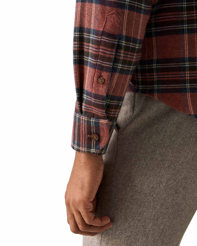 Flannel Check Skjorte Rød