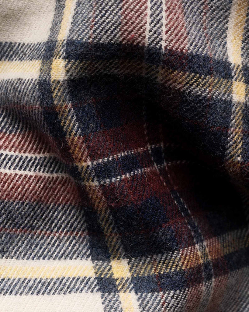 Flannel Check Skjorte Creme