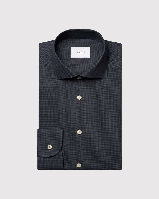 Micro Check Skjorte Blå