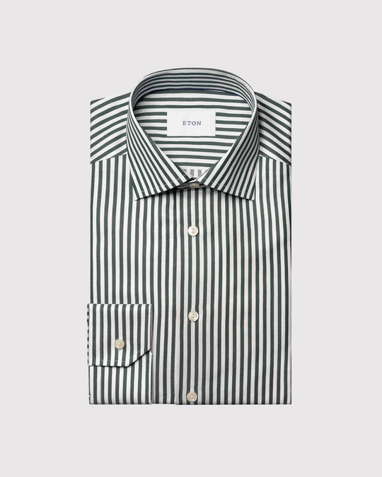 Contemporary Fit Bengal Striped Grøn