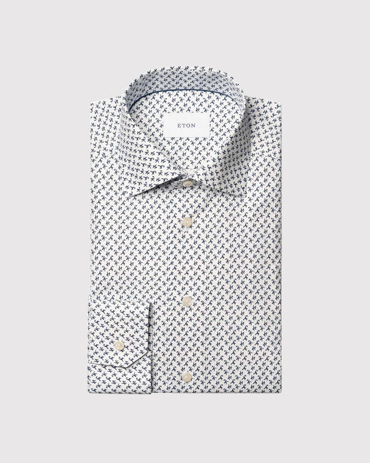 Slim Fit Umbrella Micro Skjorte Hvid